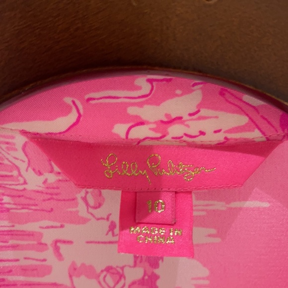 Lilly Pulitzer Palm Beach Silk Midi Dress in Skinny Dippin, size 10 - Picture 3 of 6